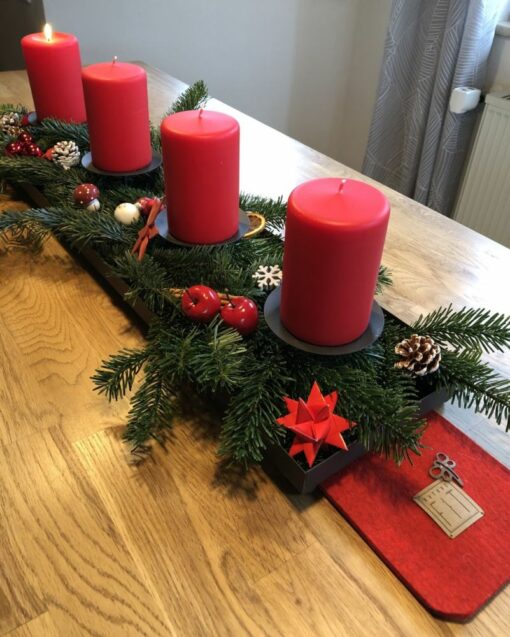Tischband Filzband Weihnachten, Rot